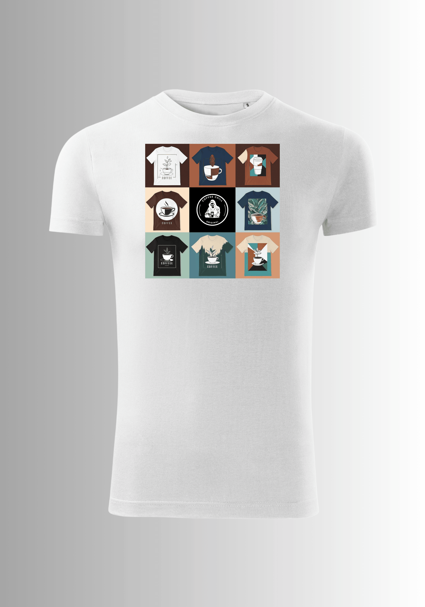 Men´s Mix T-Shirt - White - Coffee Chill