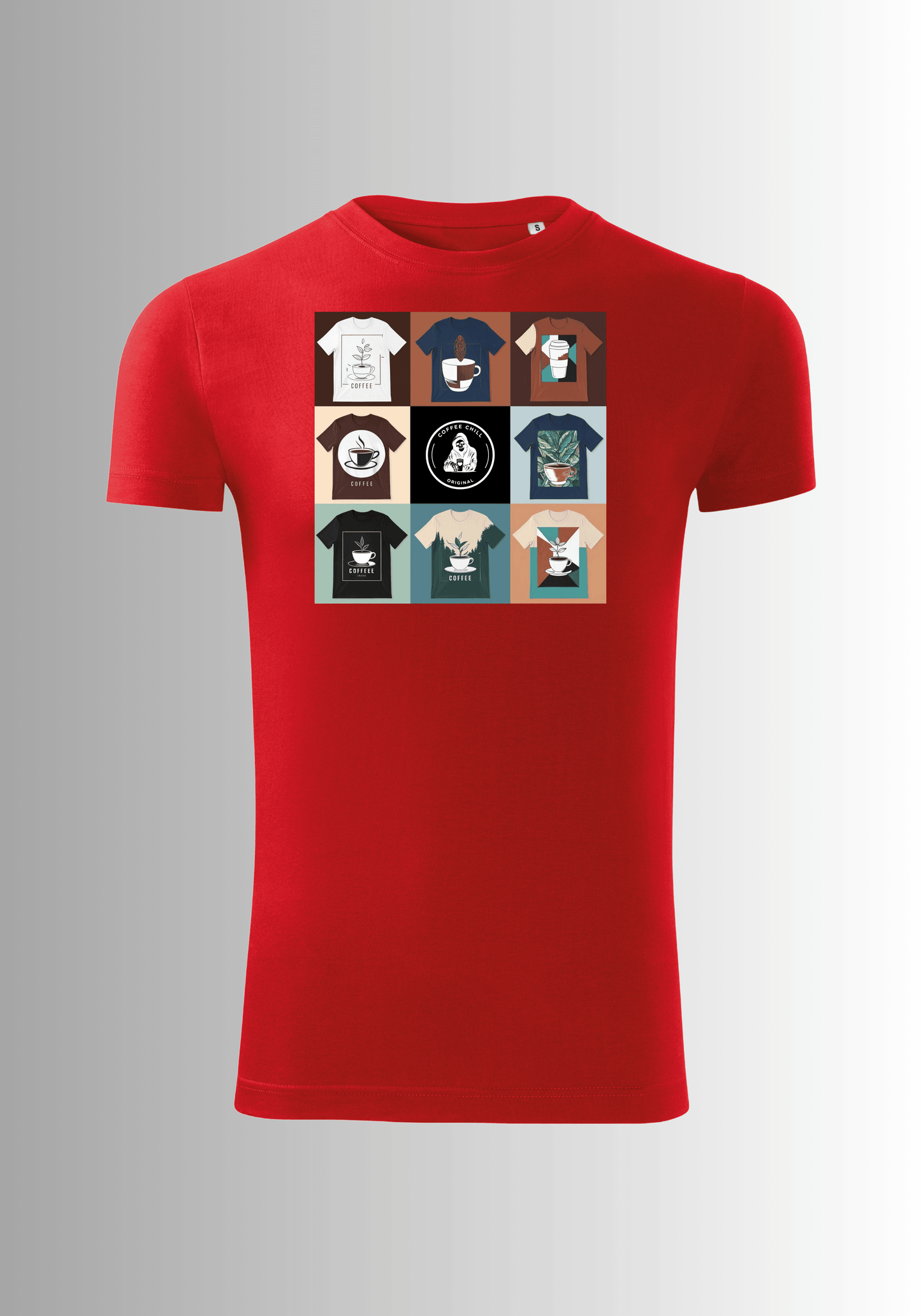 Men´s Mix T-Shirt - Red - Coffee Chill
