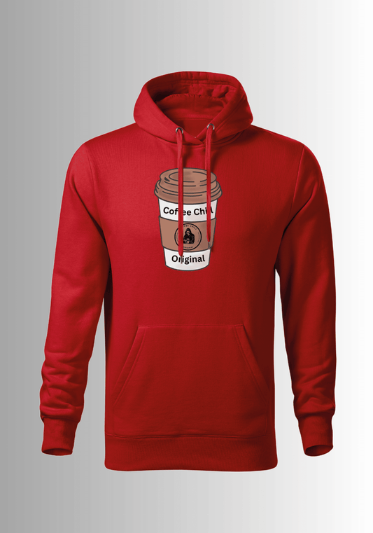Men´s Cup Hoodie - Red - Coffee Chill
