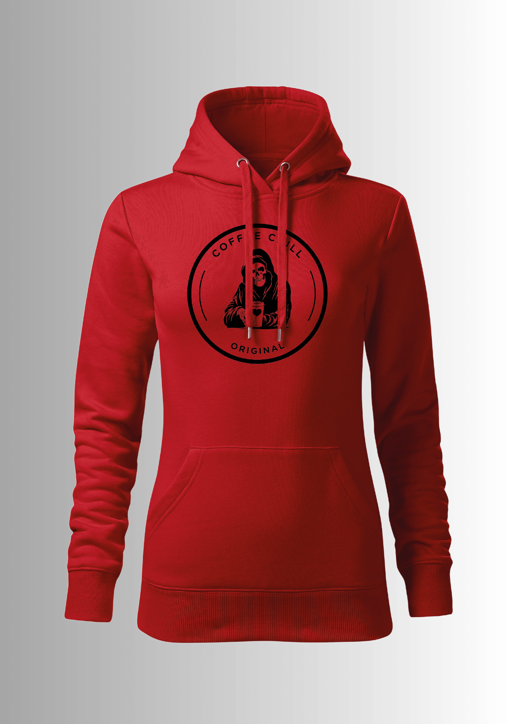 Women´s Coffee Chill Hoodie - Red - Coffee Chill