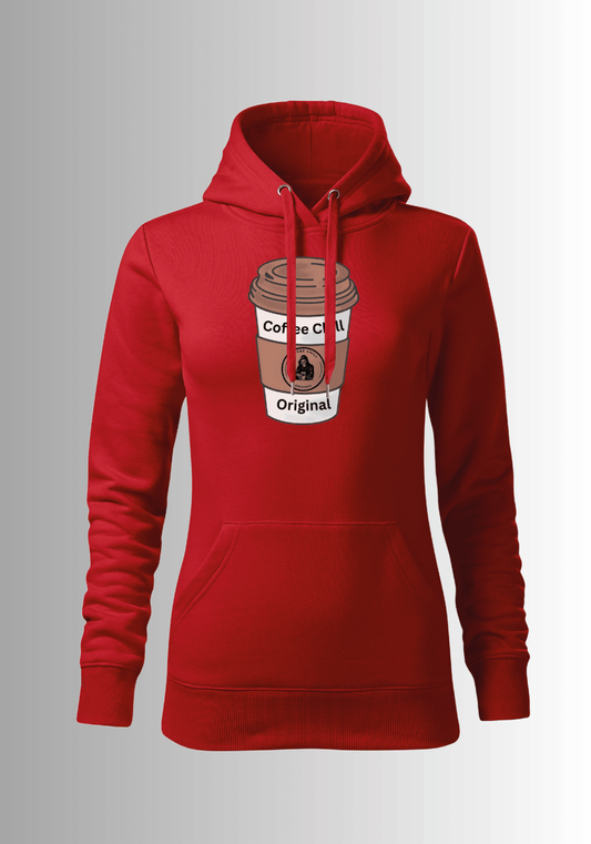 Women´s Cup Hoodie - Red - Coffee Chill