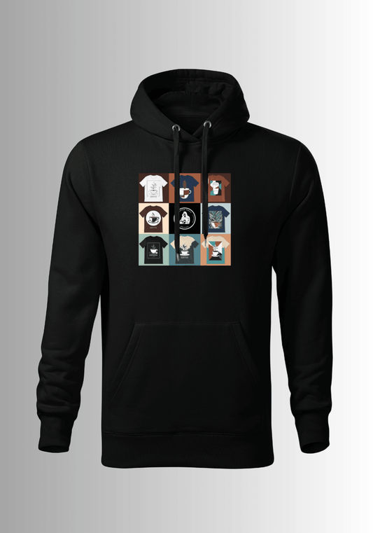 Men´s Mix Hoodie - Black - Coffee Chill