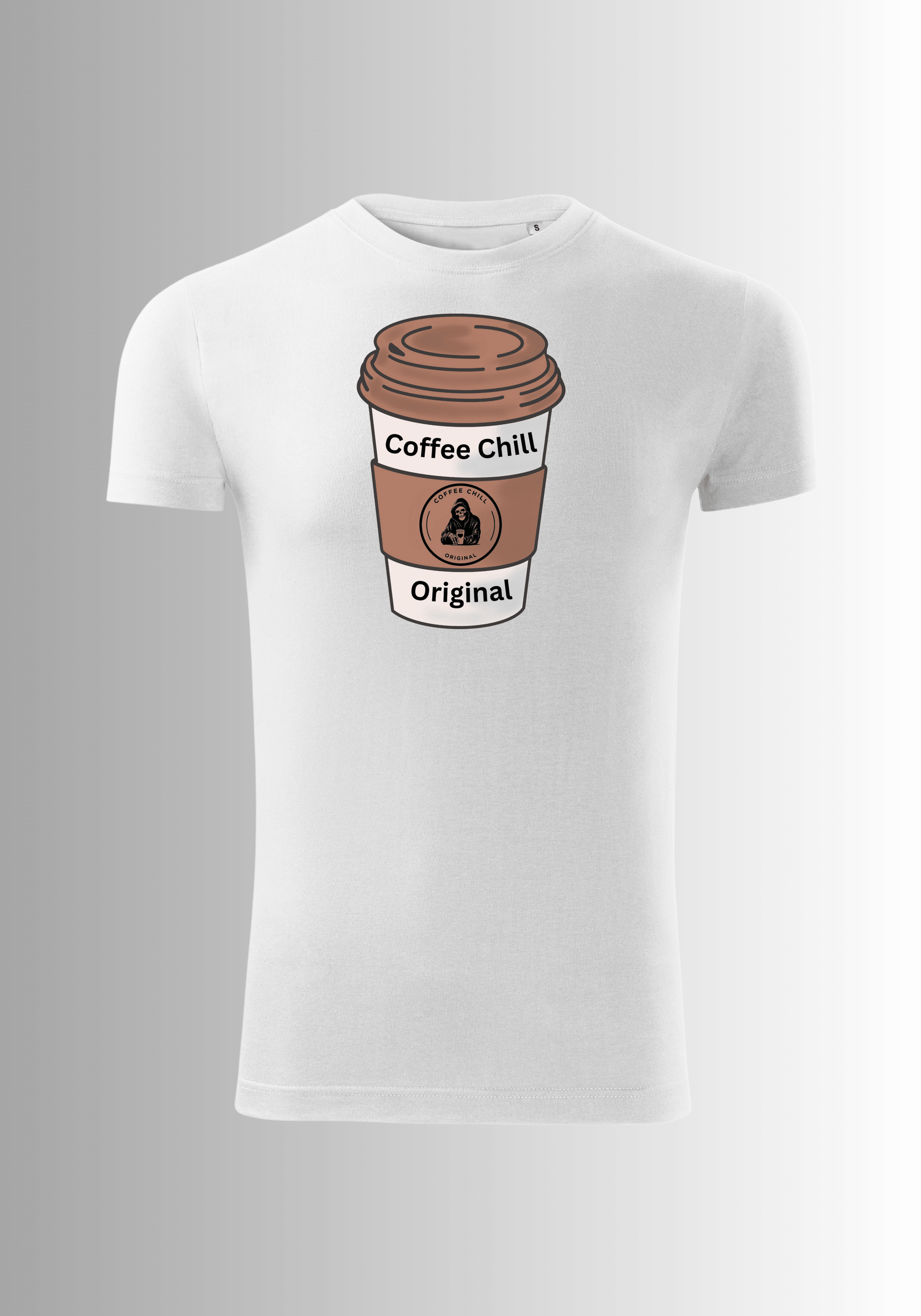 Men´s Cup T-Shirt - White - Coffee Chill