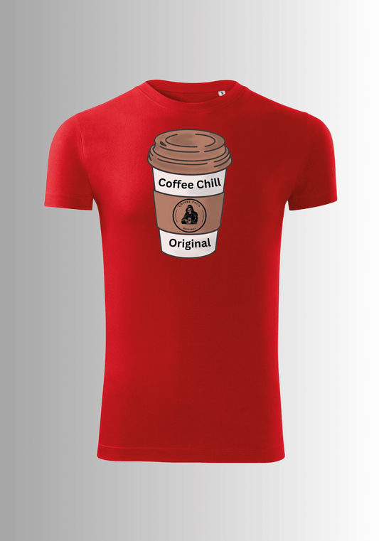 Men´s Cup T-Shirt - Red - Coffee Chill