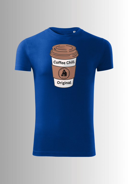 Men´s Cup T-Shirt - Blue - Coffee Chill
