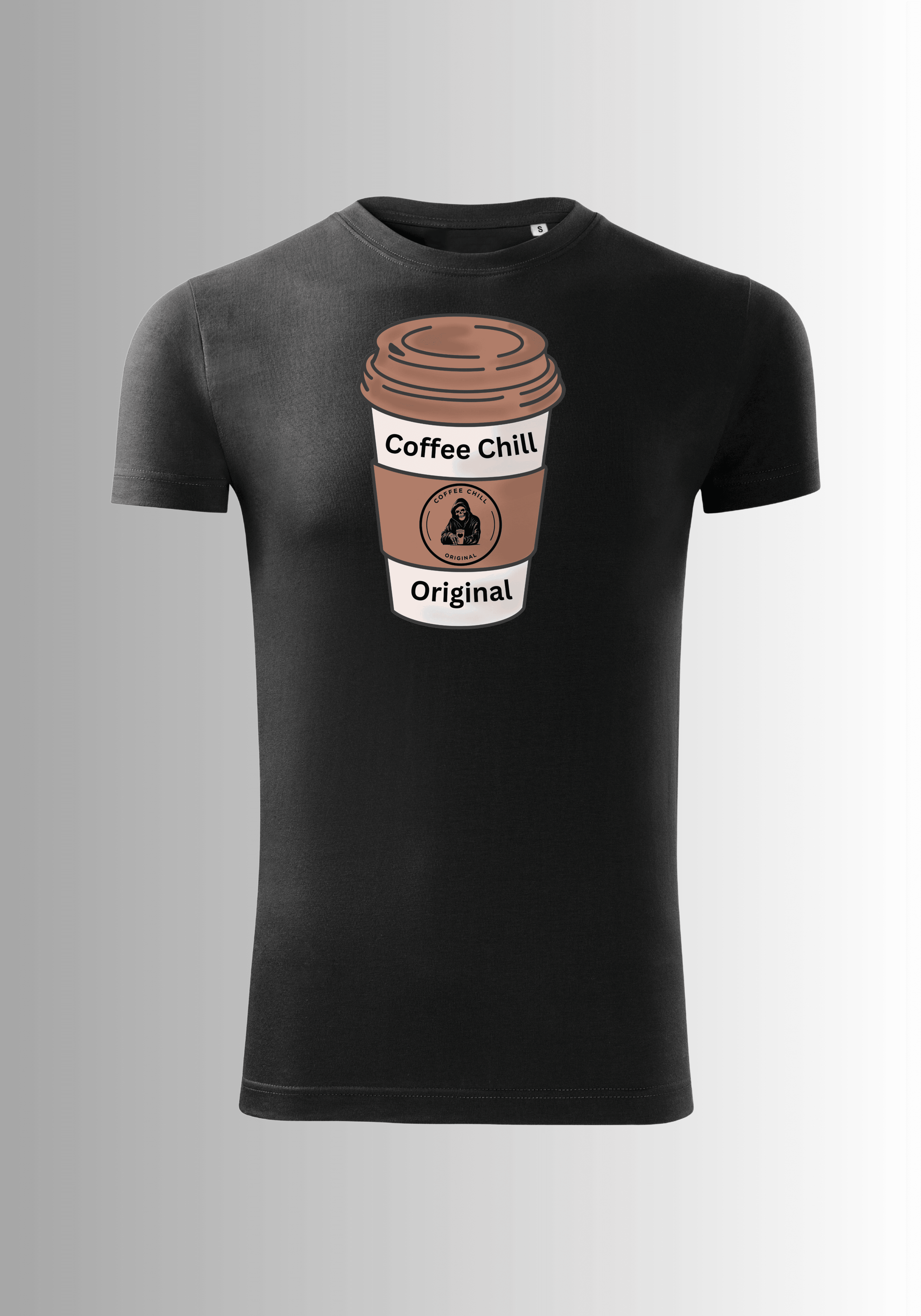 Men´s Cup T-Shirt - Black - Coffee Chill