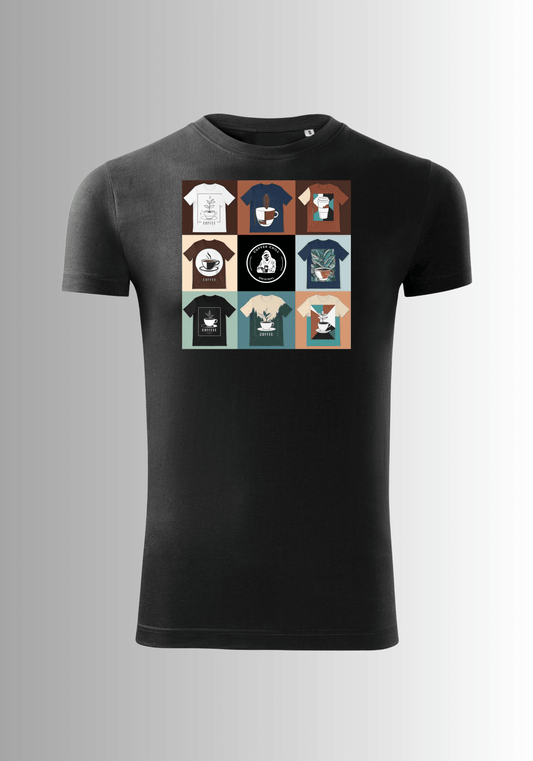 Men´s Mix T-Shirt - Black - Coffee Chill