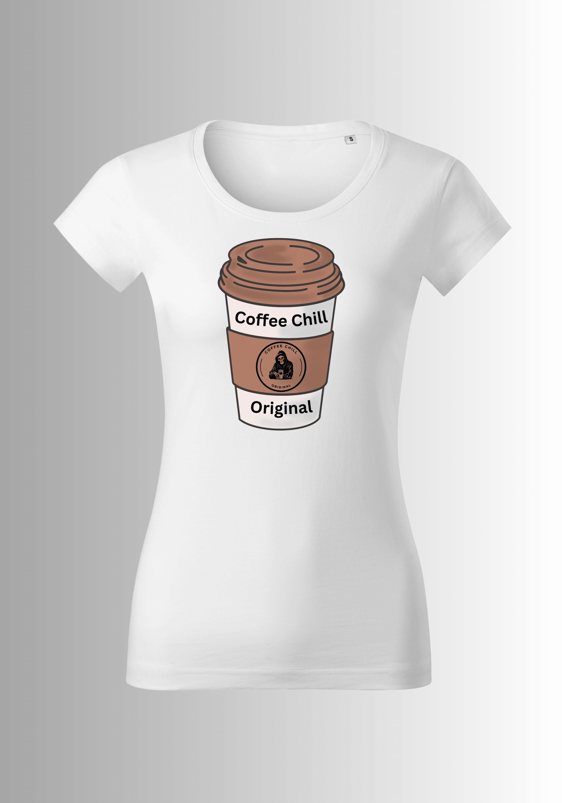 Women´s Cup T-shirt - White - Coffee Chill