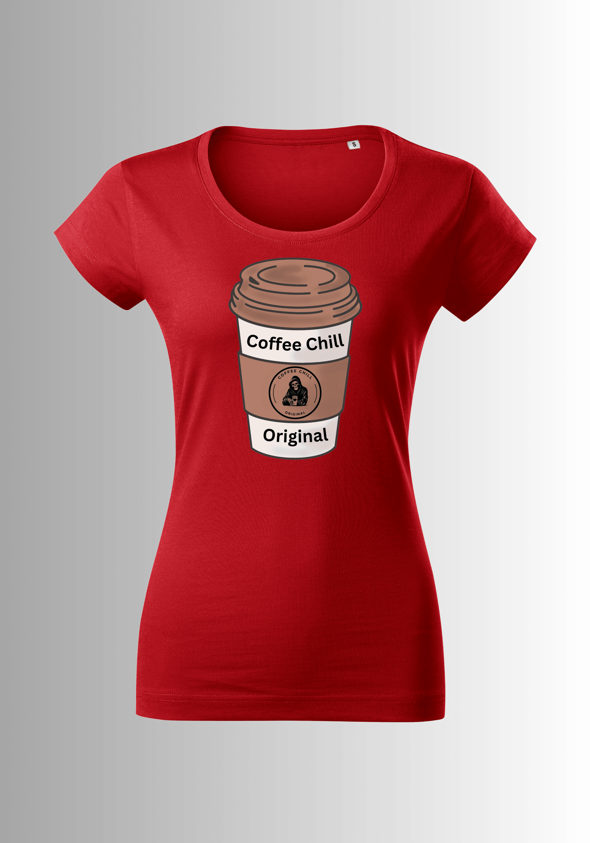 Women´s Cup T-shirt - Red - Coffee Chill