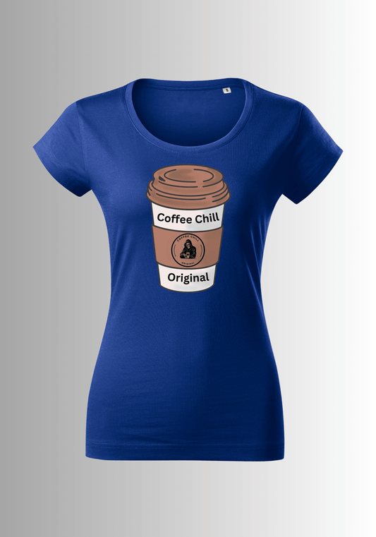 Women´s Cup T-shirt - Blue - Coffee Chill
