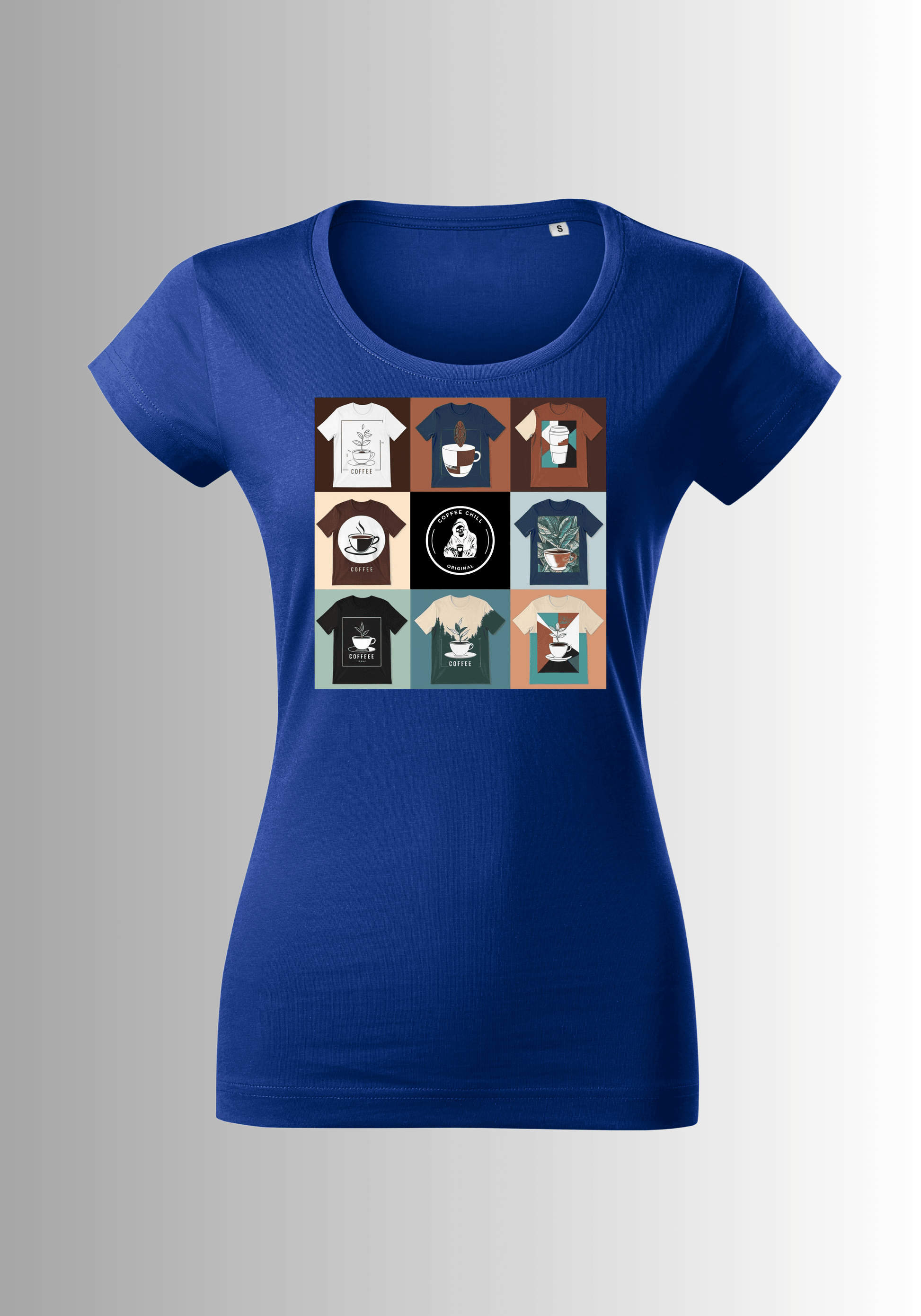 Women´s Mix T-shirt - Blue - Coffee Chill