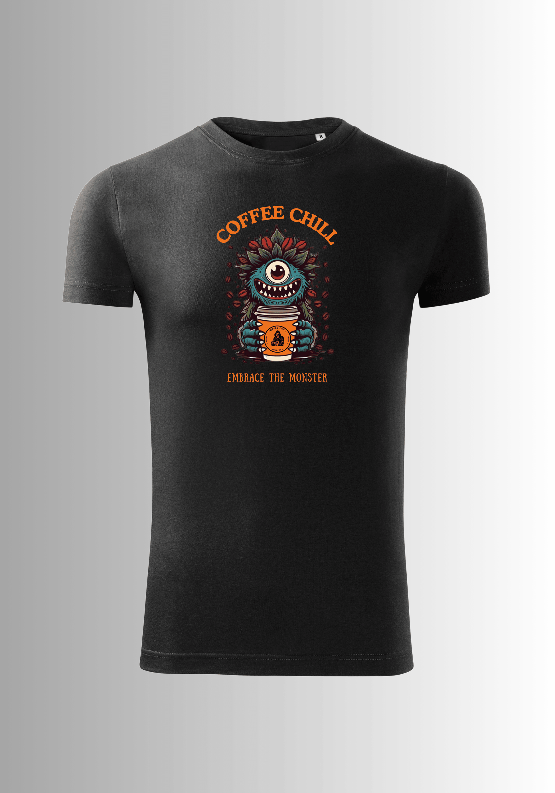 Men´s Monster T-Shirt - Black - Coffee Chill